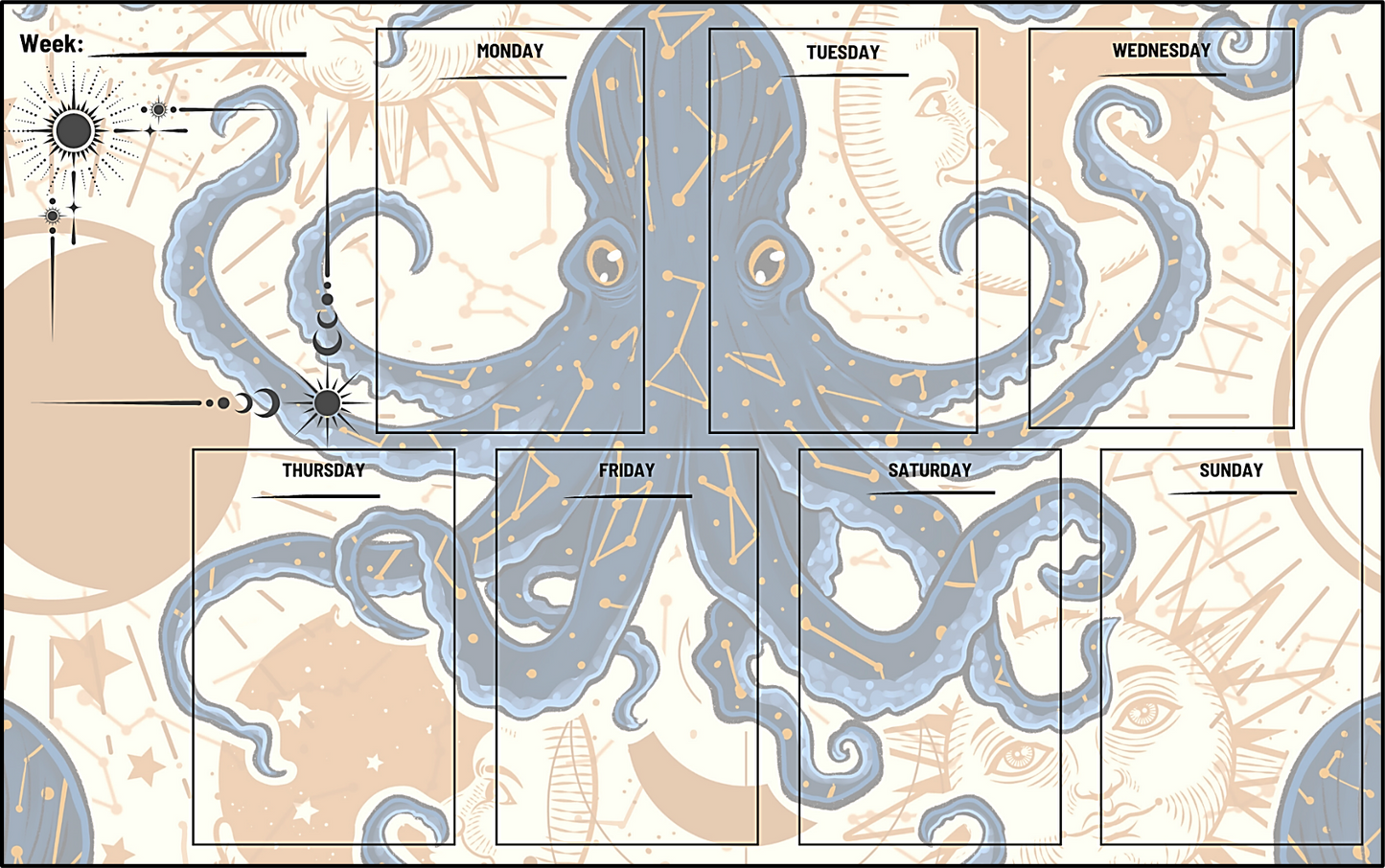 Hex Rejects Sealestial Weekly Notepad Planner