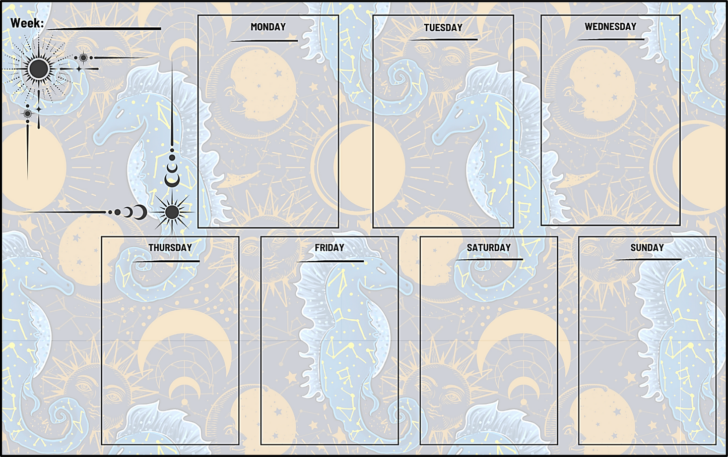 Hex Rejects Sealestial Weekly Notepad Planner