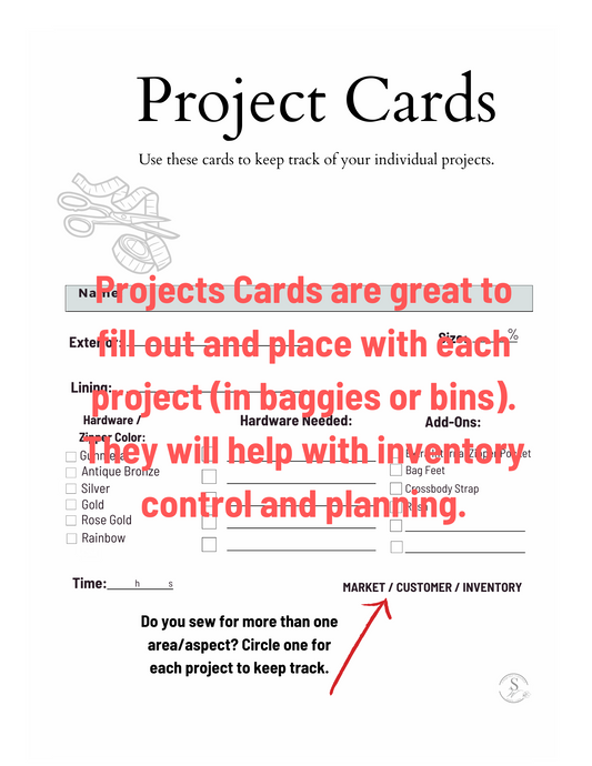Printable Fill-In Yourself Blank SnW Sewing Planner Extras!