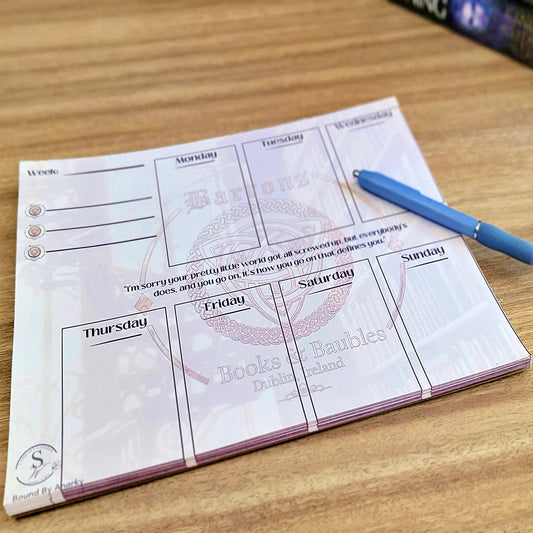 Barrons Books & Baubles -Anarky Weekly Notepad Planner
