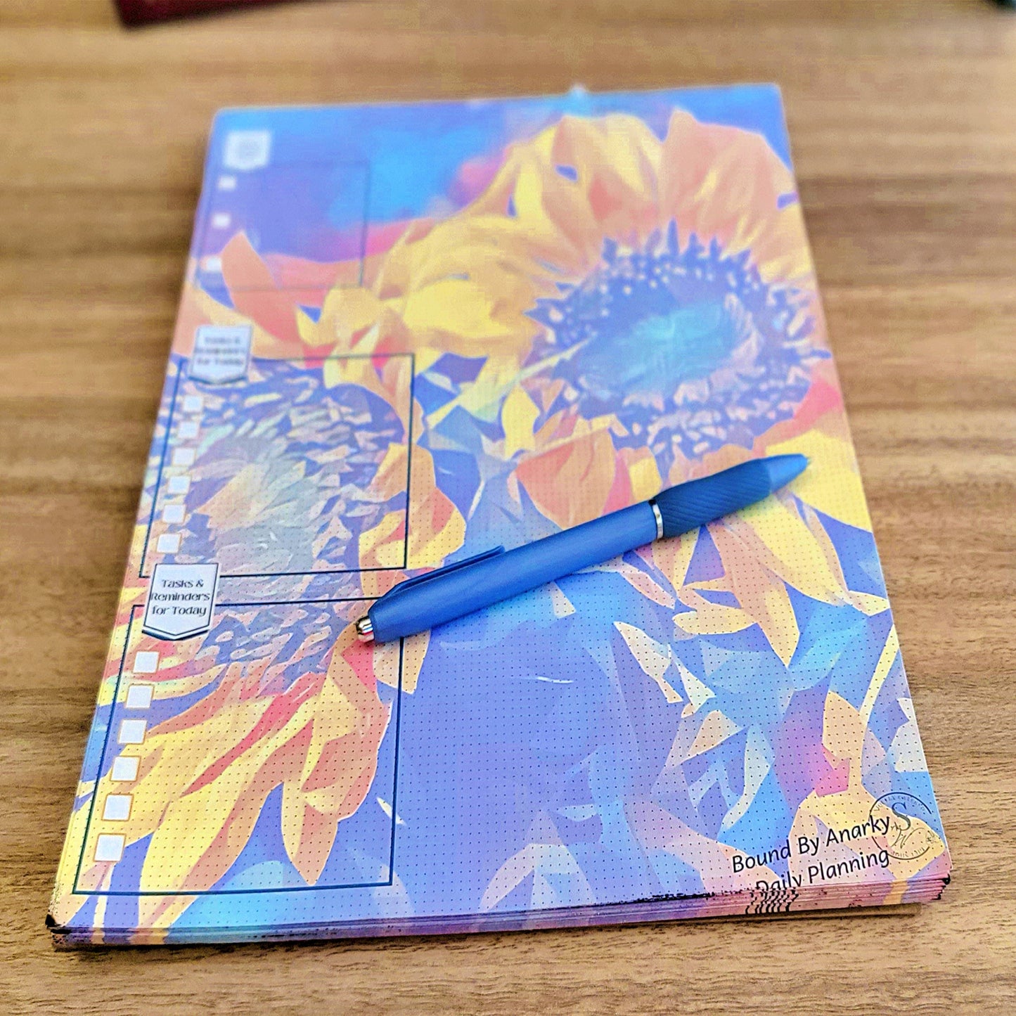 Anarky Sunflowers Daily Notepad Planner