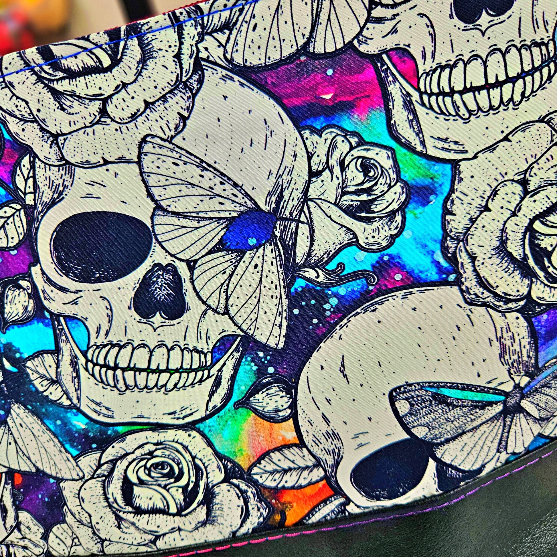 Rainbow Skull Moths Tote Bag; Pixie Tote