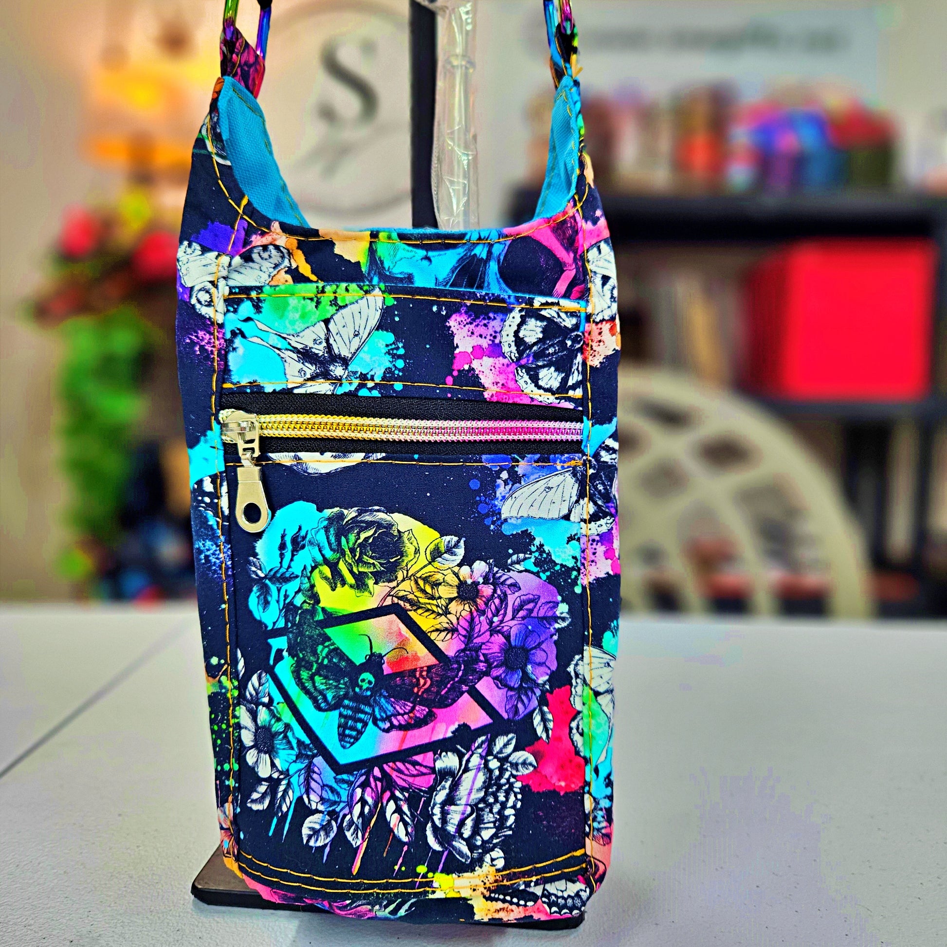 Rainbow Splatter Tumbler Crossbody