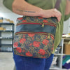 Red Roses Crossbody : Triple Zip