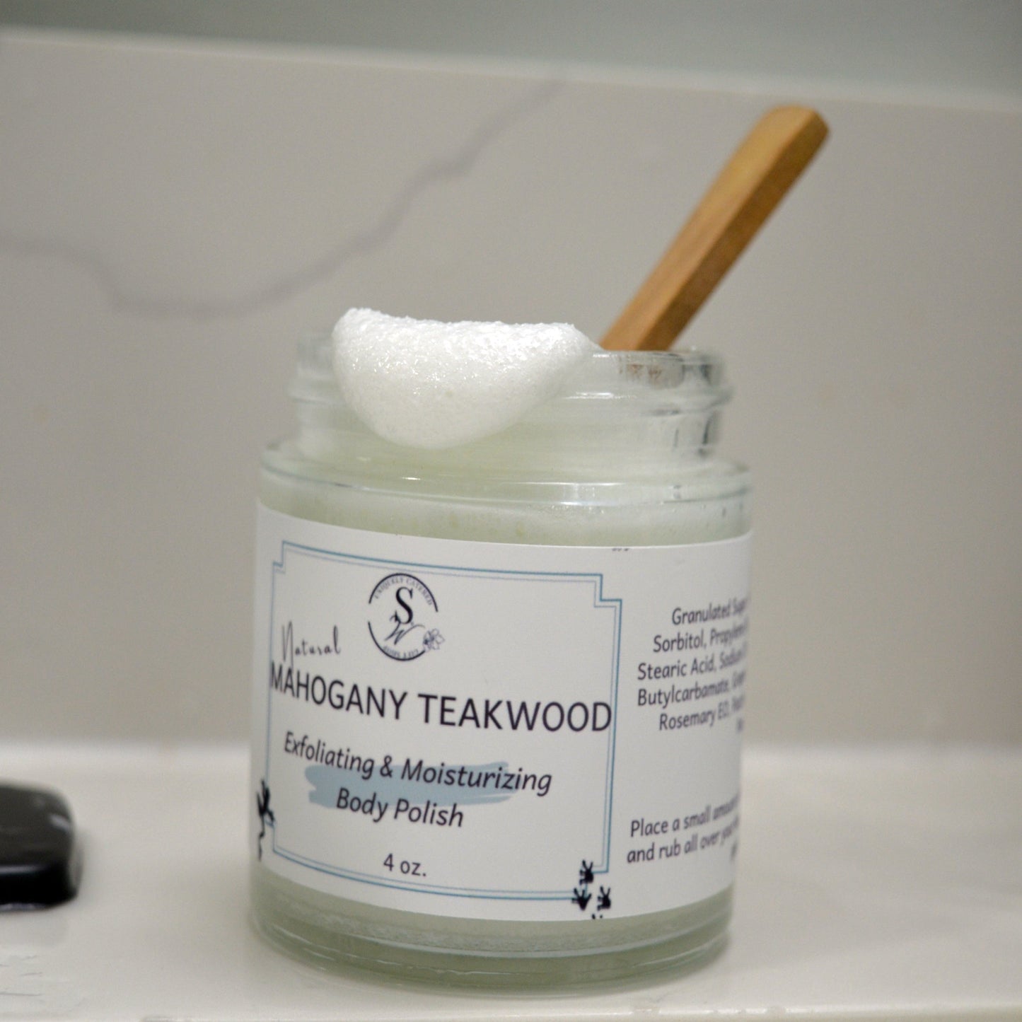 Body Polish : Mahogany Teakwood Foaming Sugar Scrub- SnW Gifts