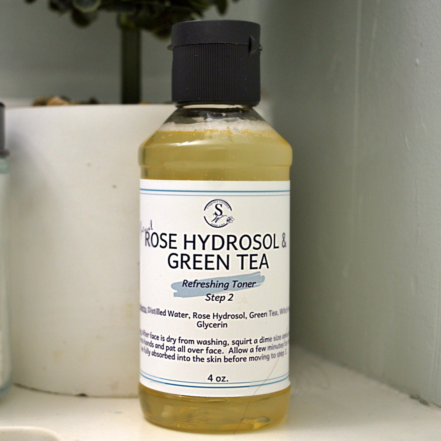 SnW Gifts Rose Hydrosol & Green Tea Toner - Step 2 4 oz. Toner